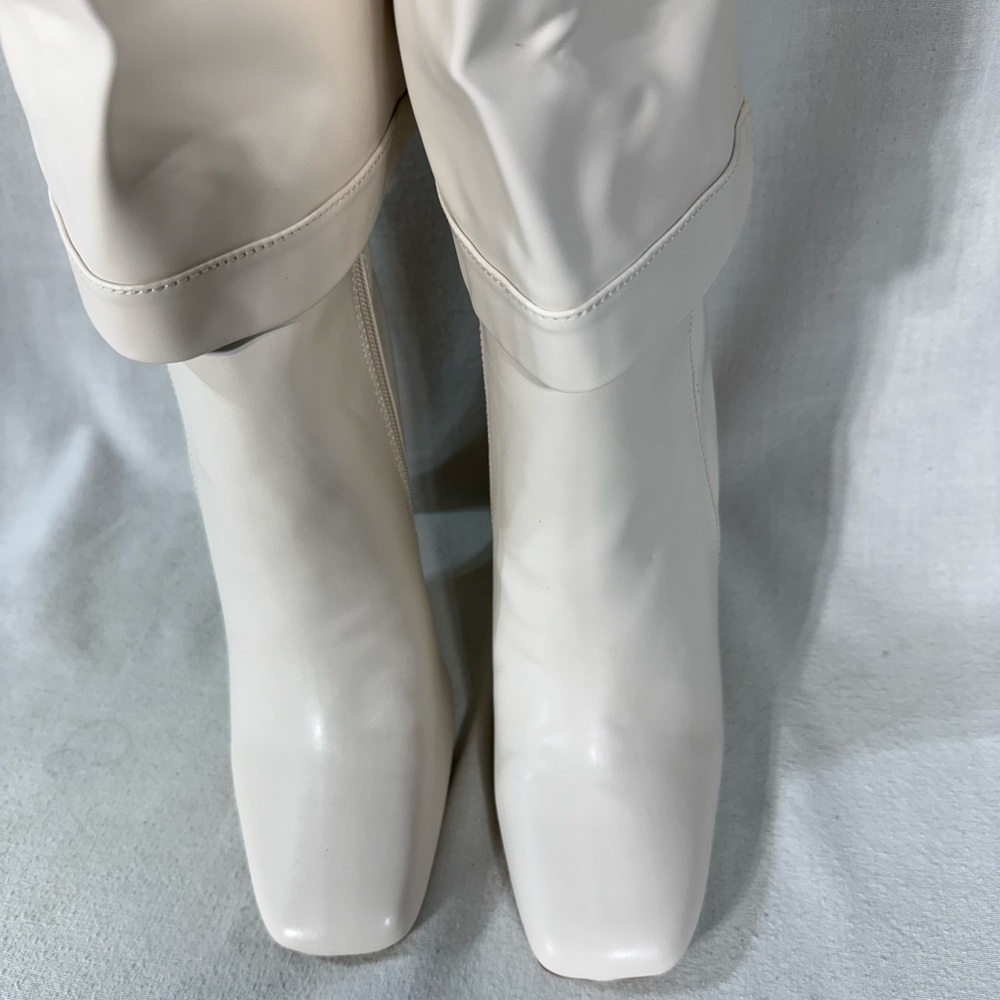 Lulus Lorlia Almond Square toe Knee High boots Size 8.5 - Picture 4 of 12